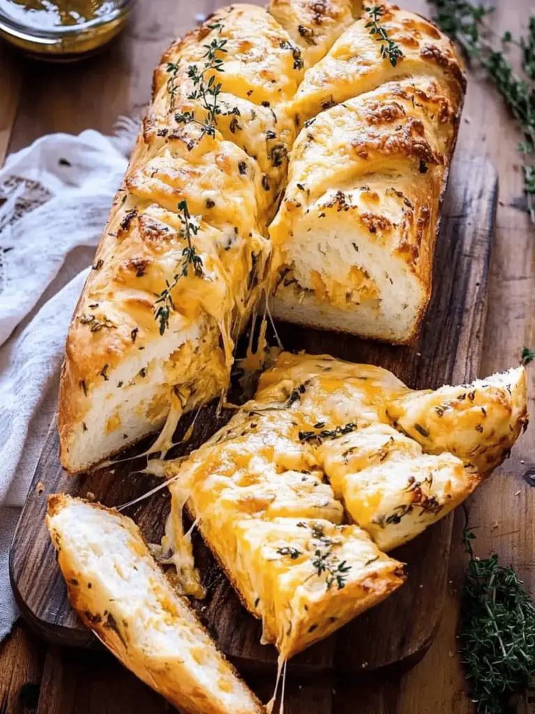 Soft Garlic Herb Cheddar Cheese Bread.