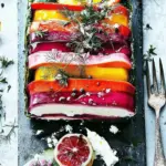 Rainbow Vegetable and Whipped Feta Terrine: A Colorful Delight 10 Rainbow vegetable and whipped feta terrine