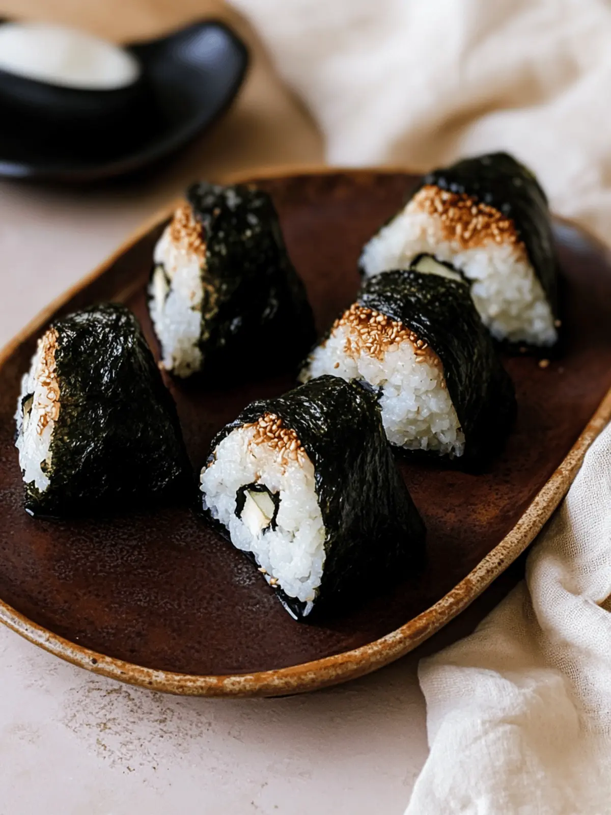 Miso Eggplant Onigiri