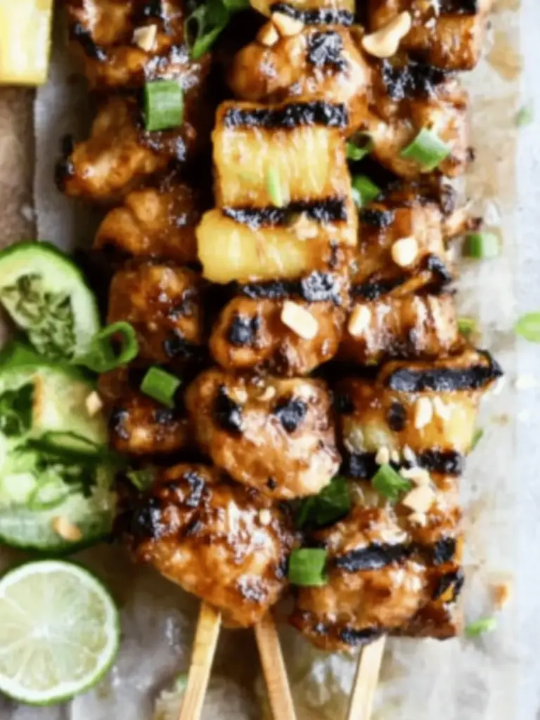 Thai Pineapple Peanut Satay Chicken