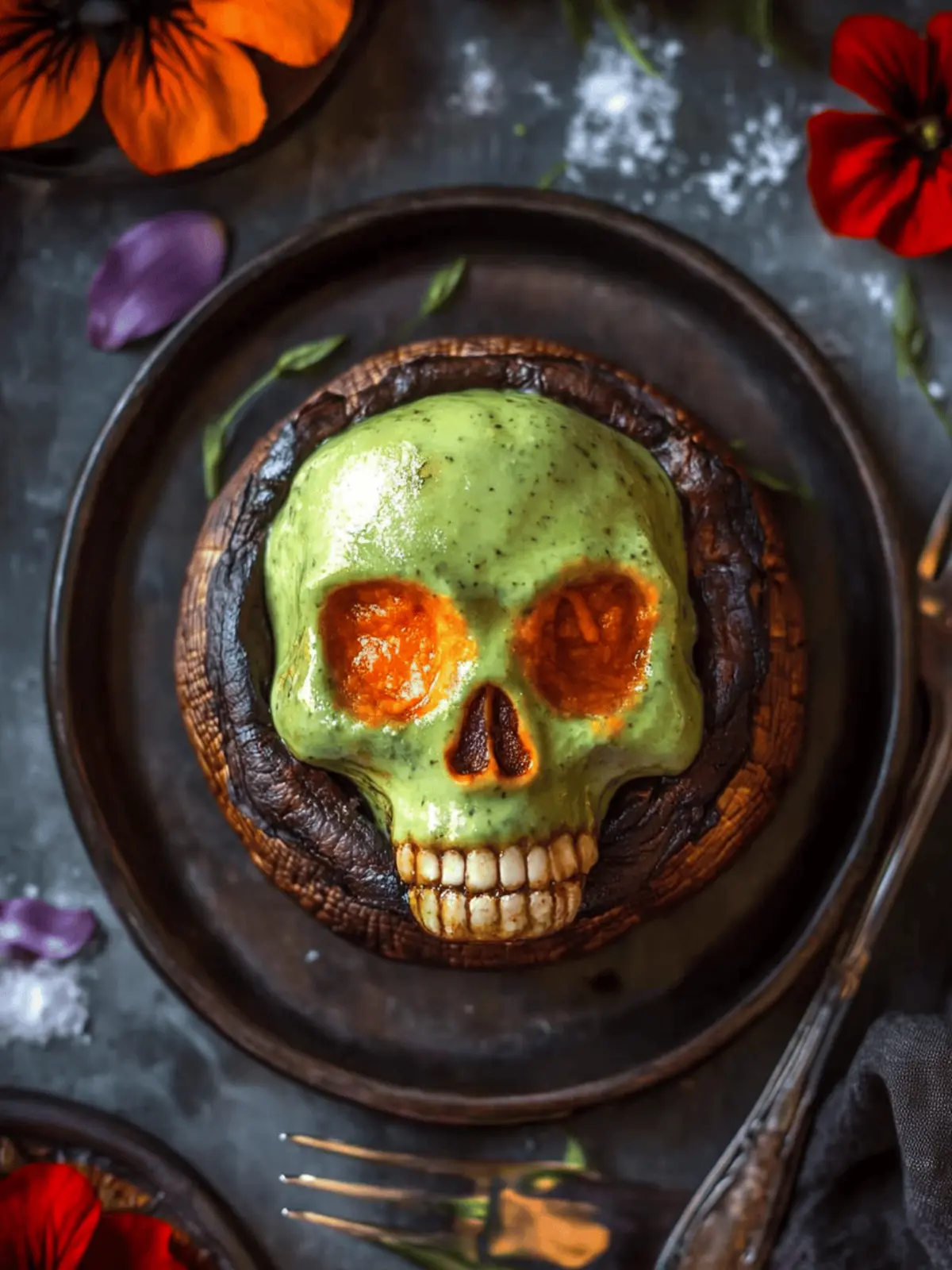 Skull Stuffed Portobellos