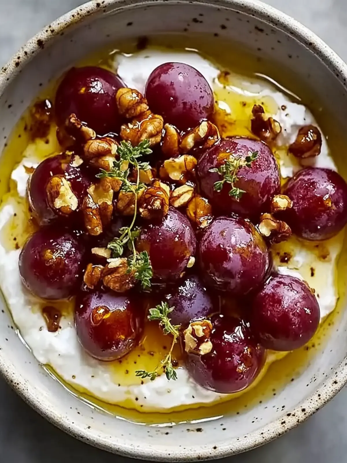 Creamy Whipped Feta with Roasted Grapes, Walnuts & Hot Honey Delight 4 Whipped Feta with Roasted Grapes, Walnuts & Hot Honey