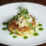 Portland Crab Rosti with Land Cress and Chives: A Summer Delight 5 Portland crab rosti with land cress and chives
