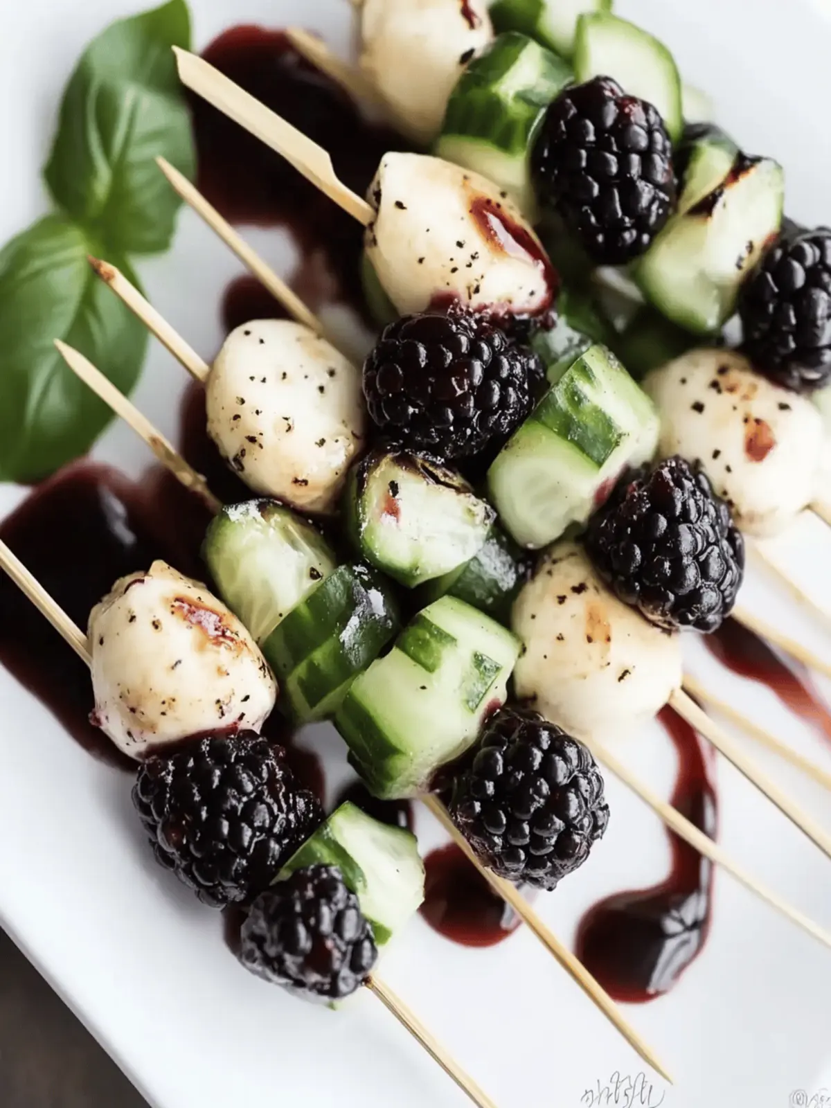 Blackberry Cucumber Caprese Skewers: Your New Summer Hit 4 Blackberry Cucumber Caprese Skewers