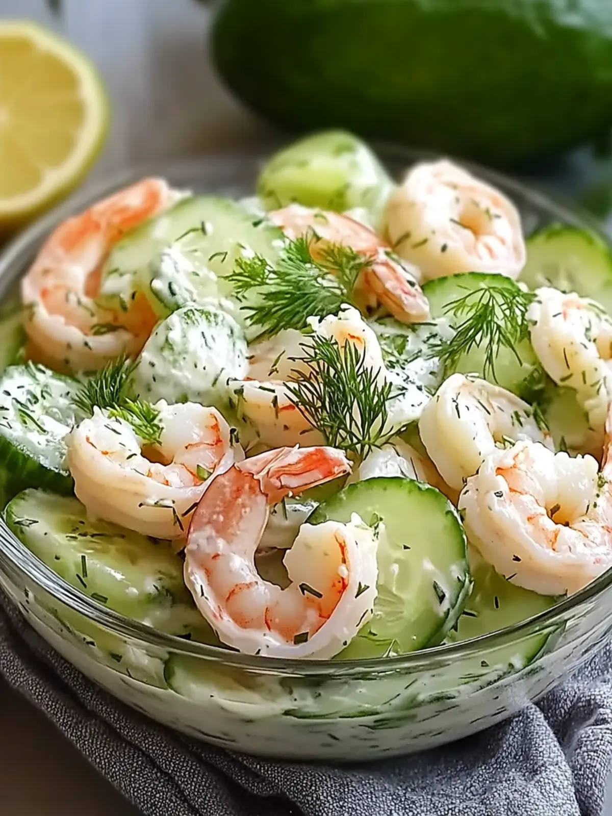 Creamy Cucumber Shrimp Salad