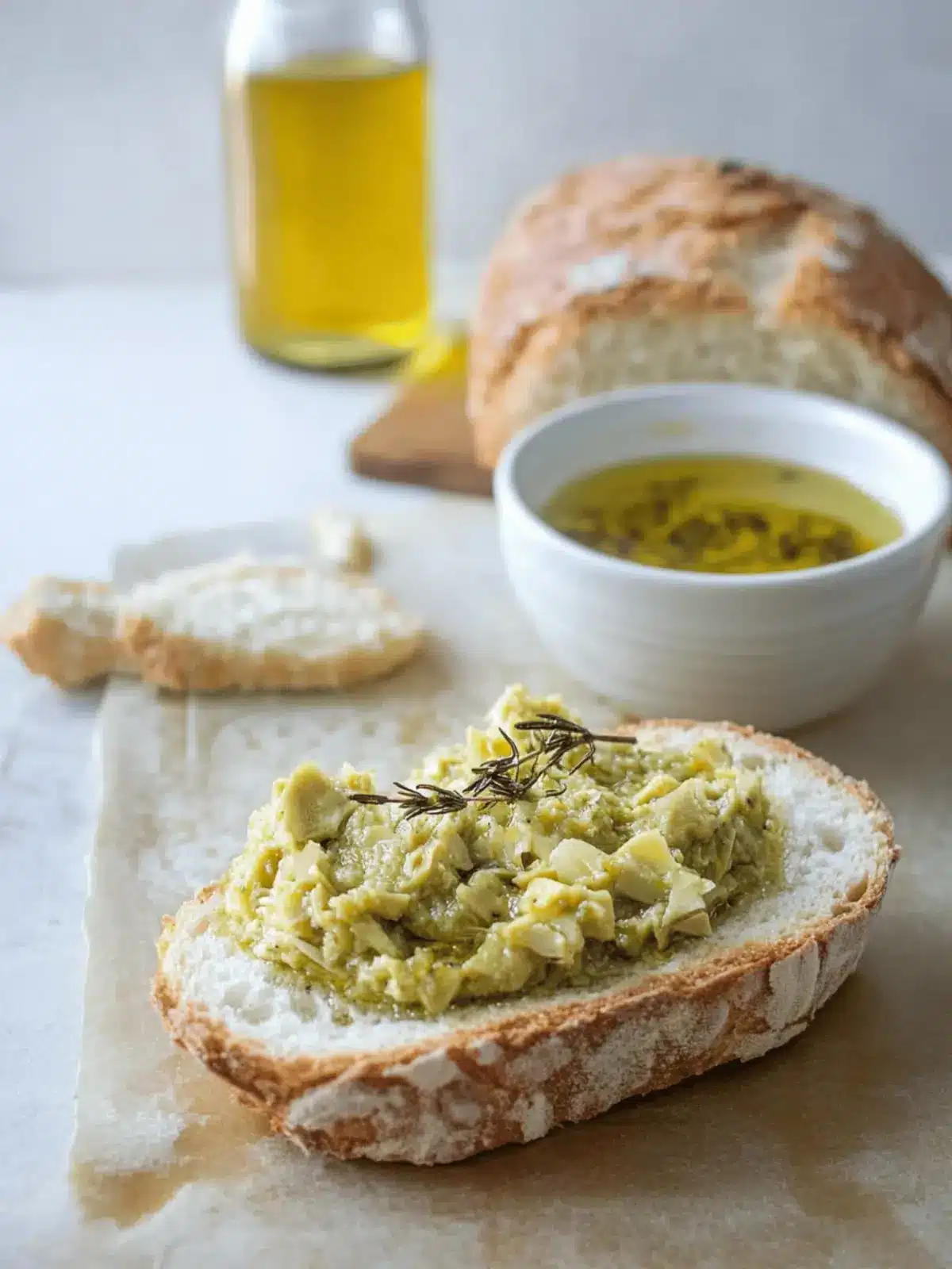 Artichoke Tapenade with Rosemary Oil