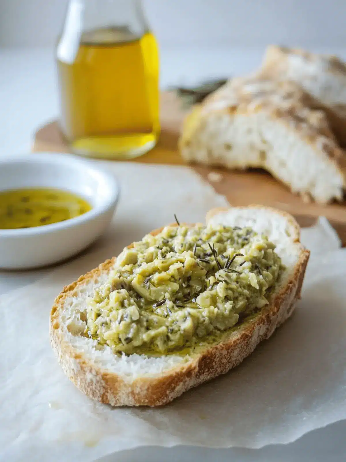 Artichoke Tapenade with Rosemary Oil