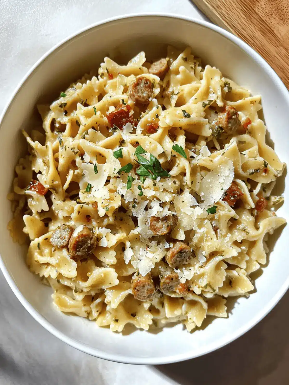 Heavenly Roasted Garlic Sausage & White Wine Pasta Recipe 3 Roasted Garlic Sausage & White Wine Pasta