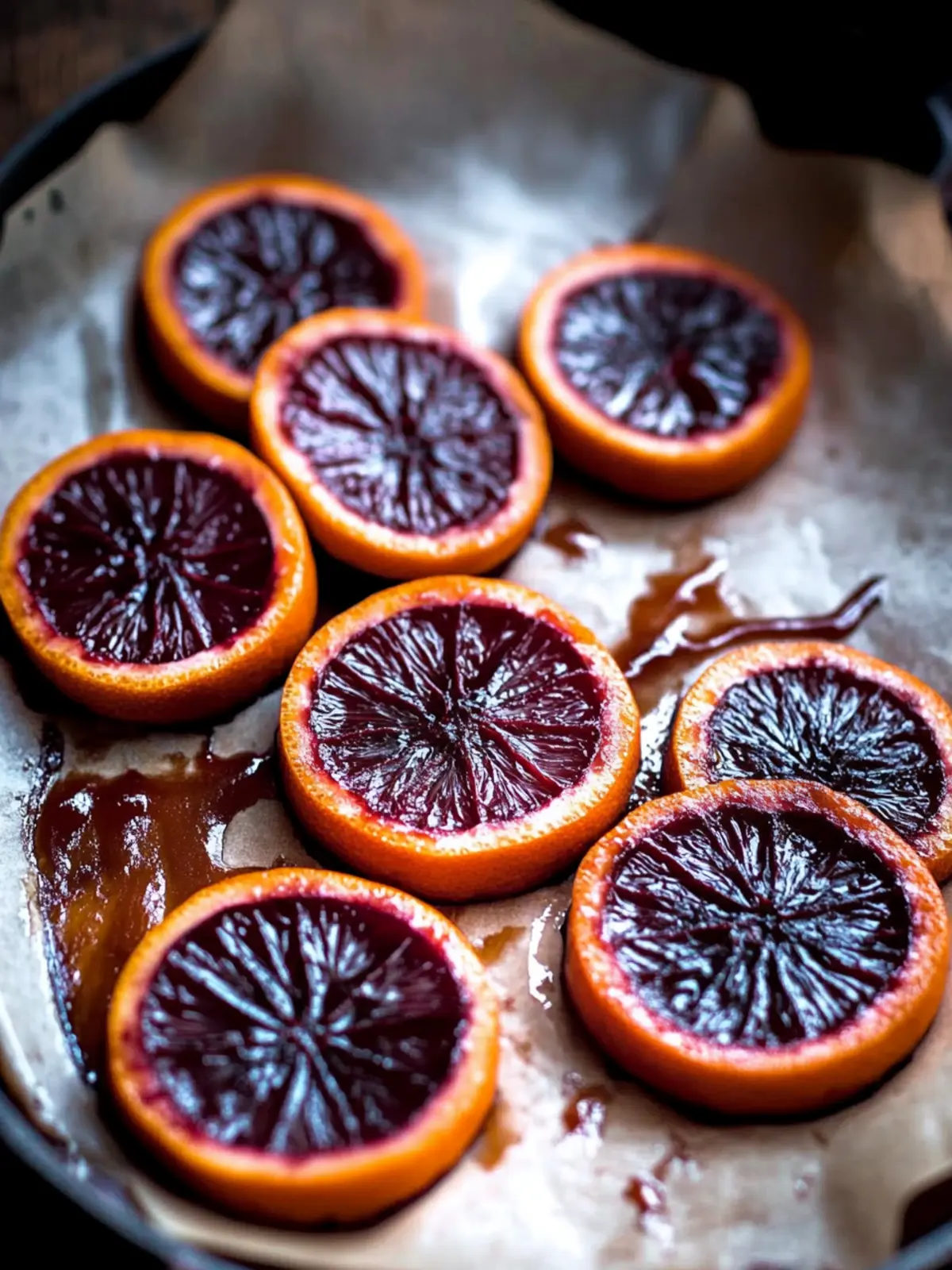 Candied Blood Orange Slices with Dark Chocolate