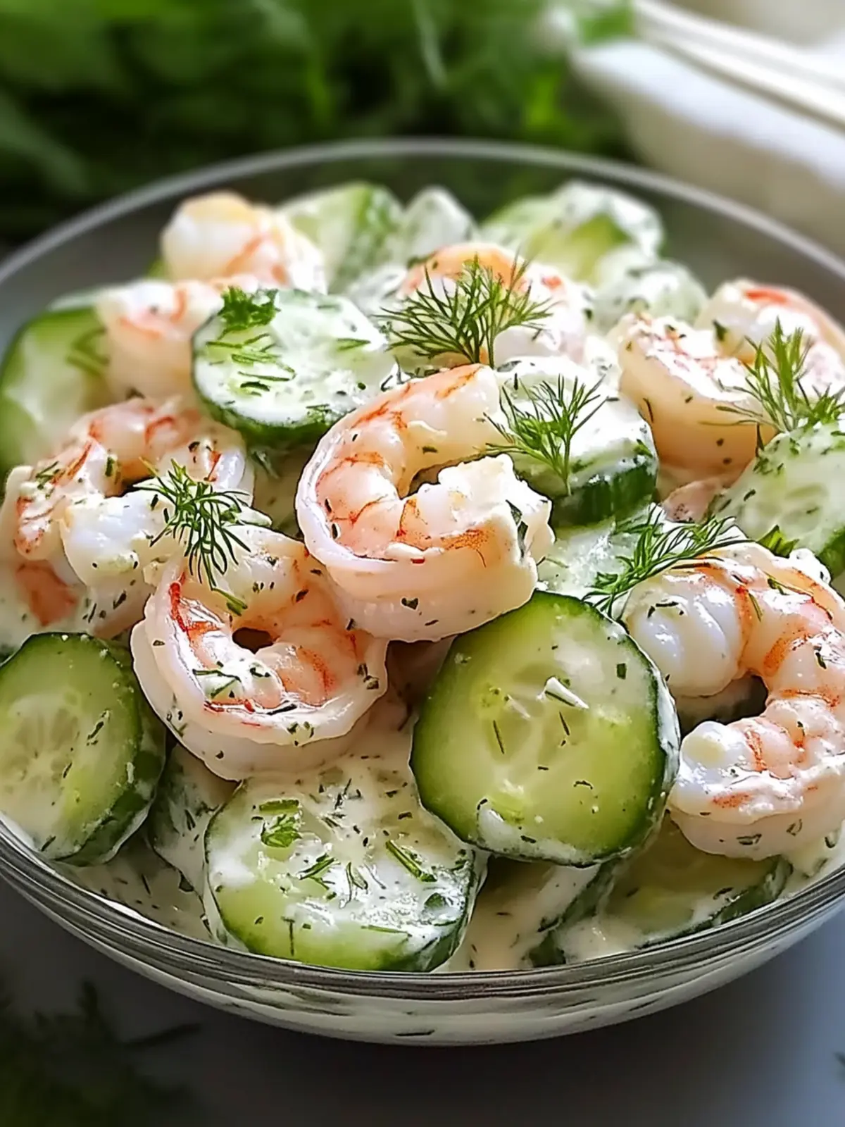 Creamy Cucumber Shrimp Salad