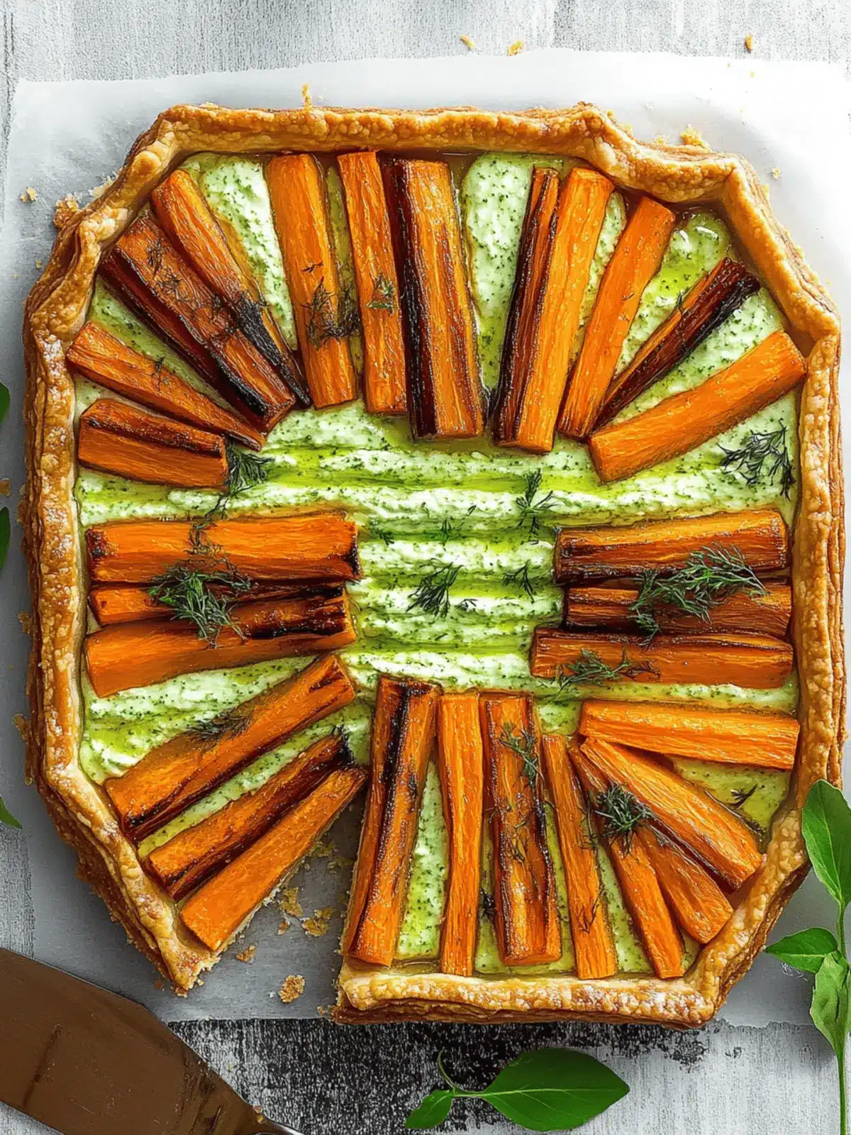 Delicious Carrot Tart with Green Goddess Ricotta Bliss 2 Carrot Tart with Green Goddess Ricotta.