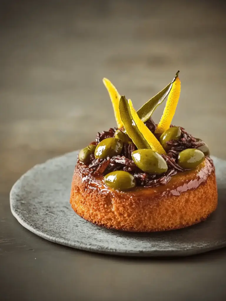 Lemon and olive tea cake