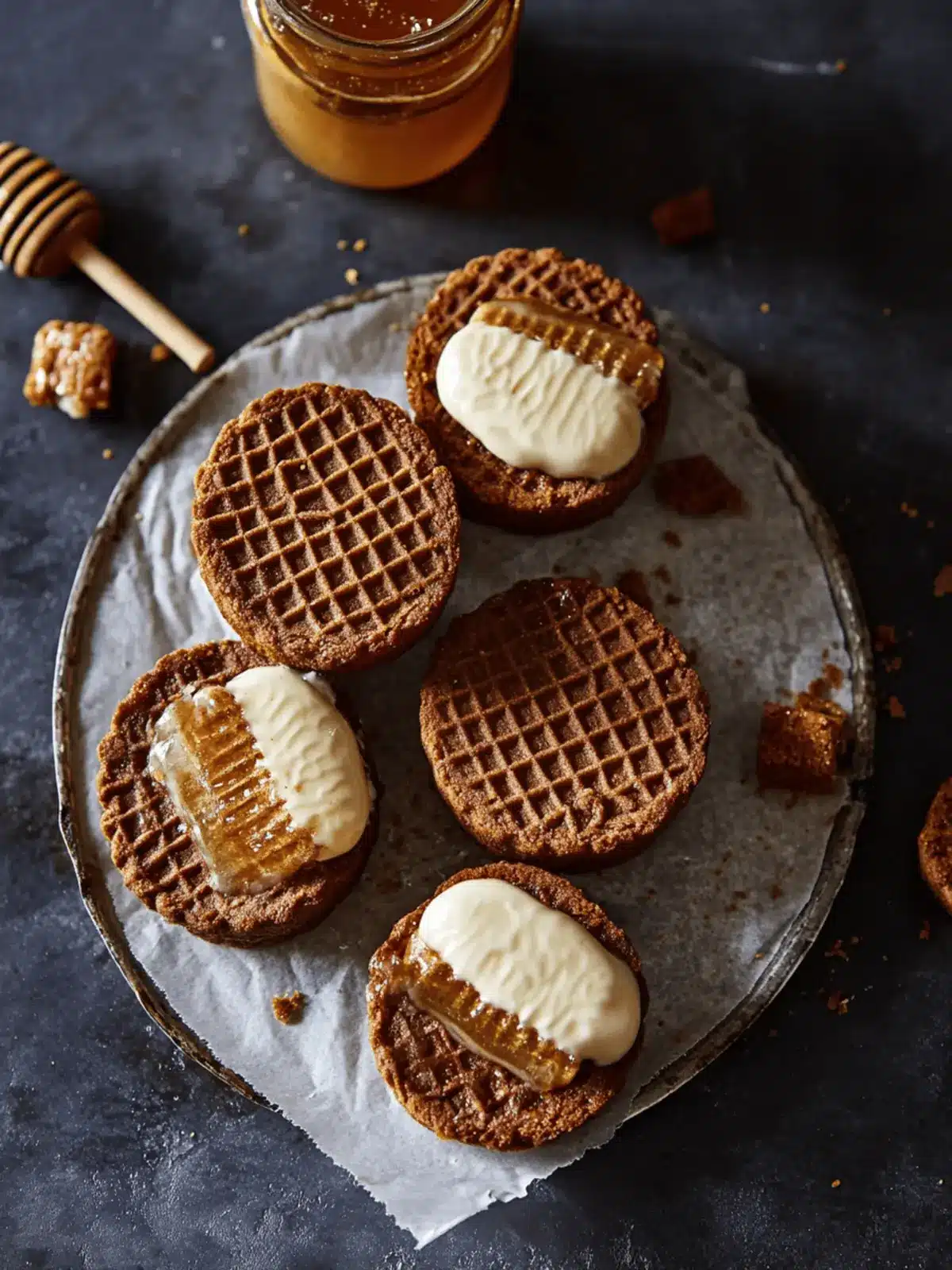 Salted Honey Gingerbread Ice Cream Sandwiches