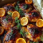 Maple Orange Glazed Chicken Quarters