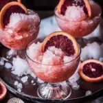 Blood Orange Elderflower Rosé Granita
