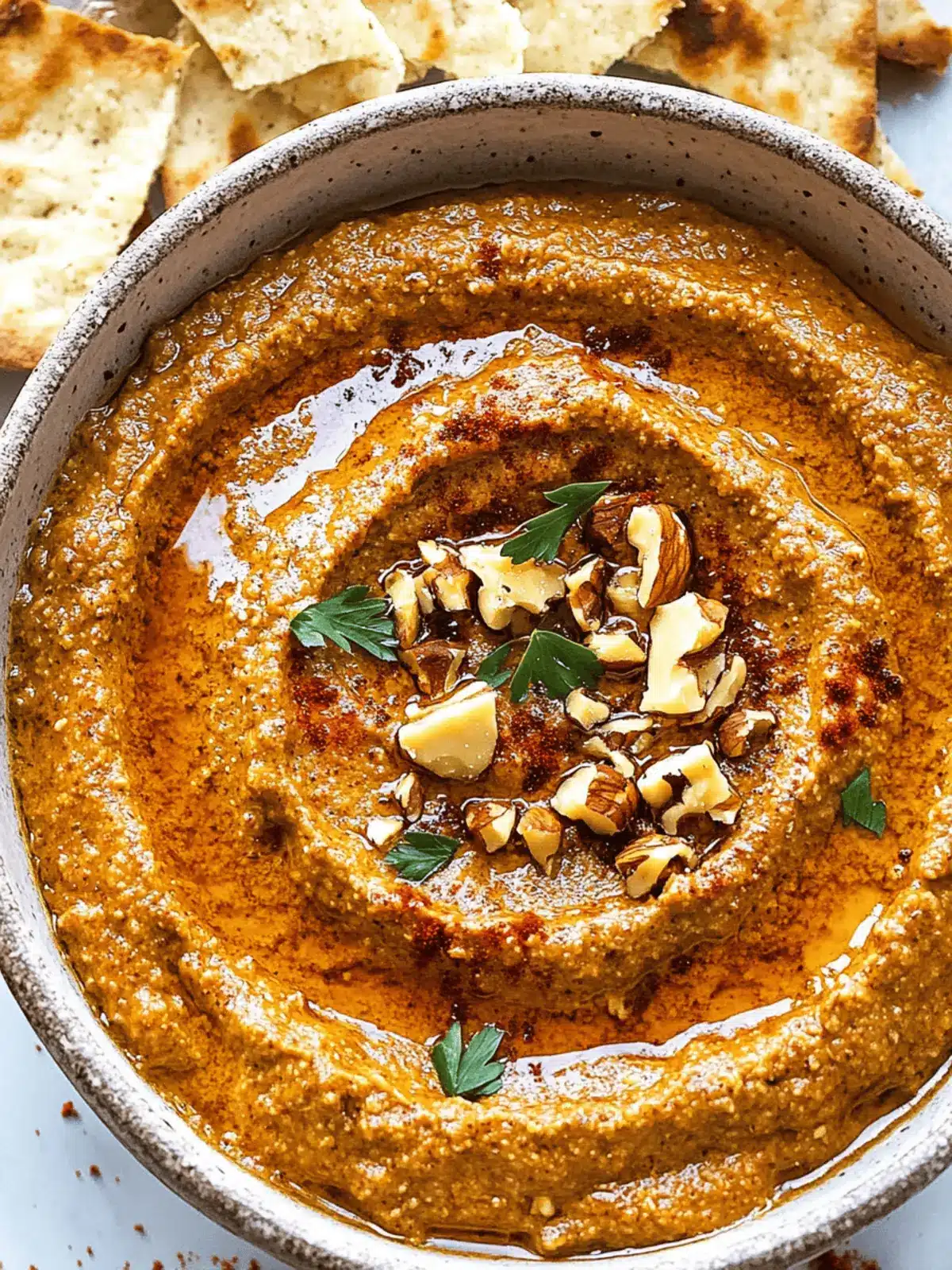 Delicious Muhammara Recipe: Roasted Red Pepper & Walnut Dip 5 Muhammara Recipe (Roasted Red Pepper & Walnut Dip)