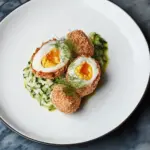 Lobster scotch egg with celeriac slaw and lovage mayonnaise