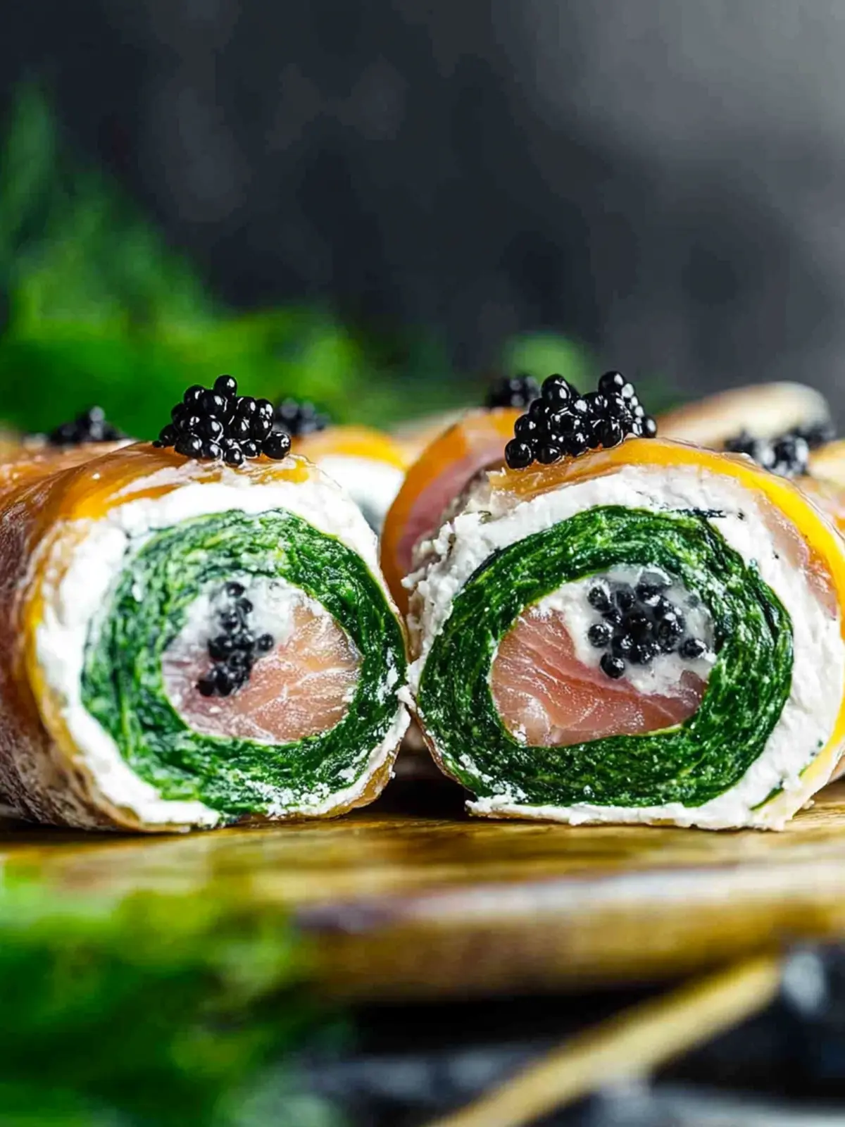 Spinach Smoked Salmon Roulade Recipe with Caviar Bliss 4 Spinach Smoked Salmon Roulade Recipe with Caviar