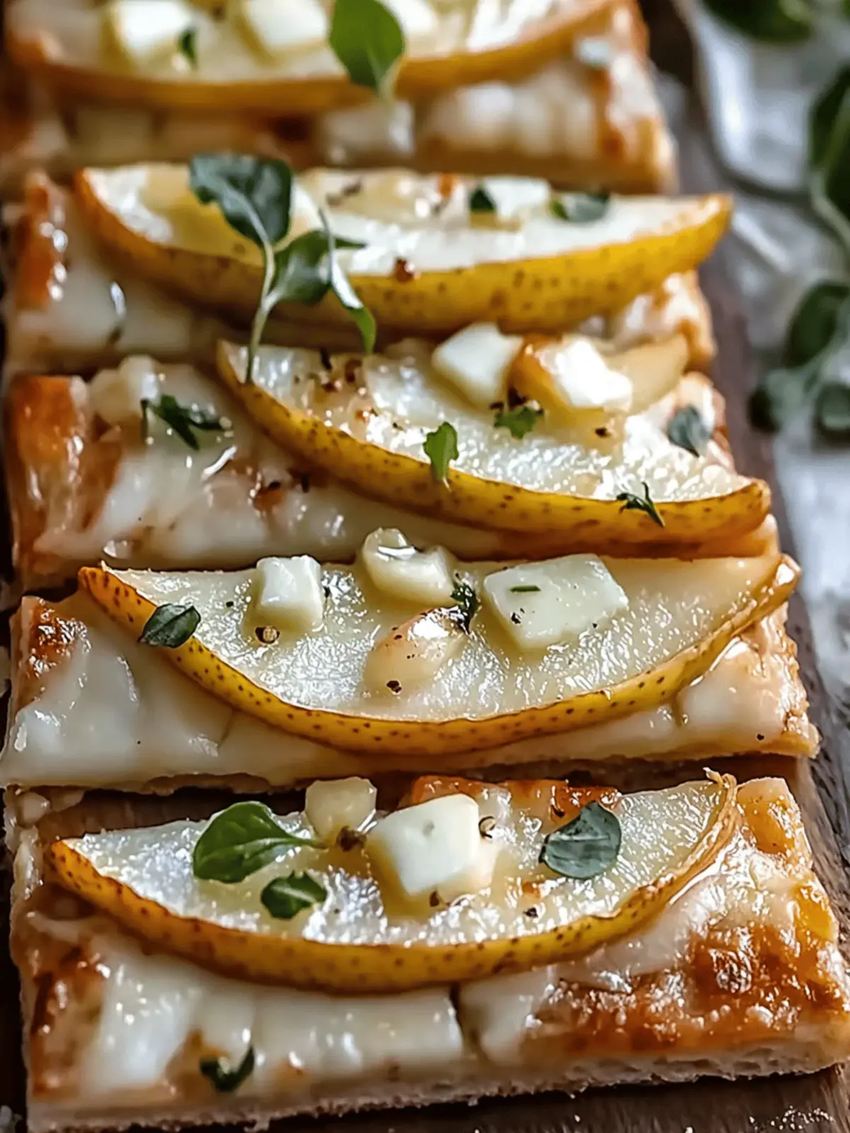 Pear and Gorgonzola Flatbread