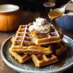 Cider Pumpkin Waffles with Salted Maple Butter.