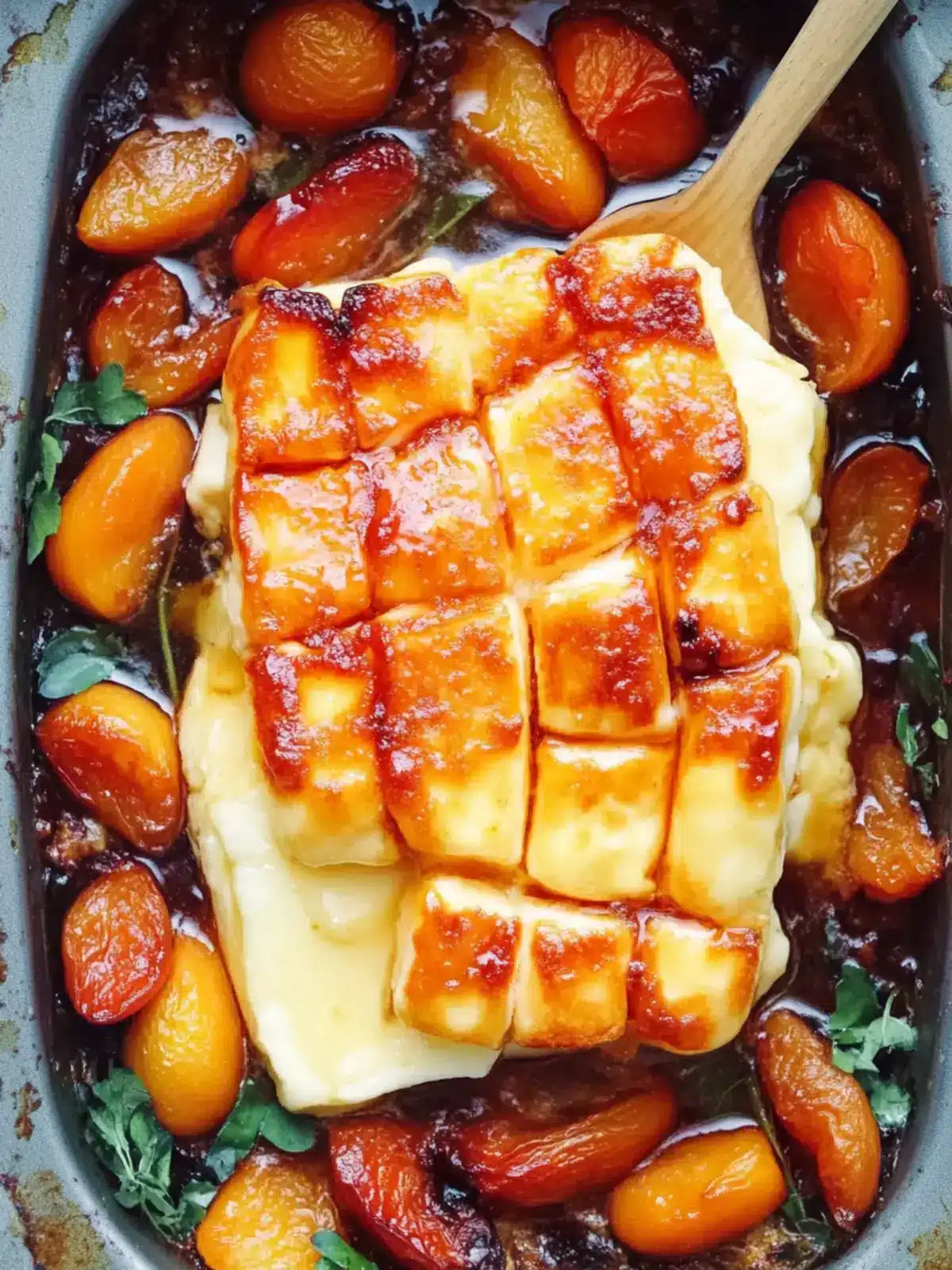 Baked Whole Halloumi with Apricots and Honey: A Sweet Twist 4 Baked Whole Halloumi with Apricots and Honey