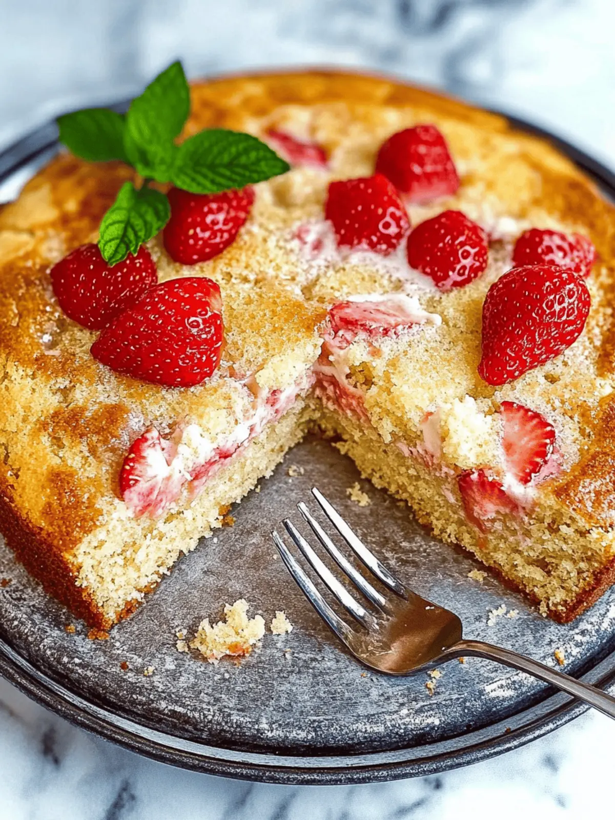 French Strawberry Cake