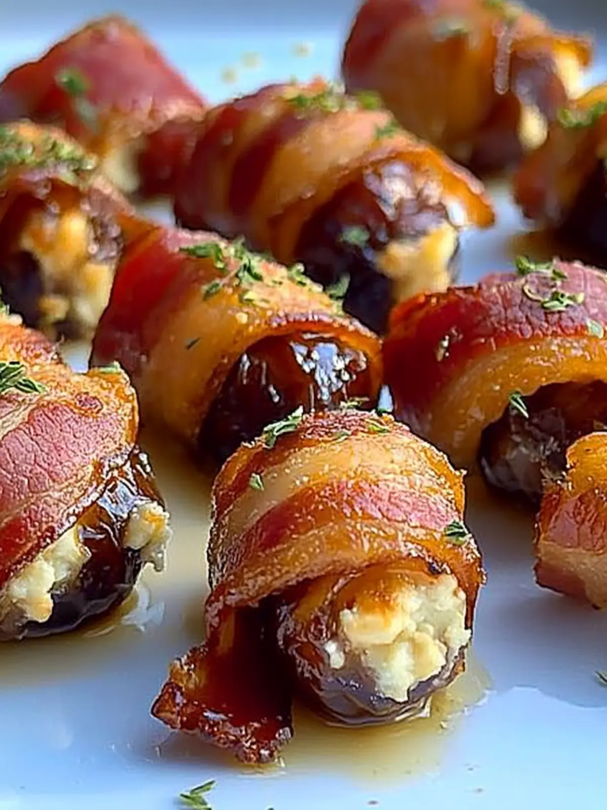 Bacon Wrapped Honey & Goat Cheese Stuffed Dates Delight 3 Bacon Wrapped Honey & Goat Cheese Stuffed Dates