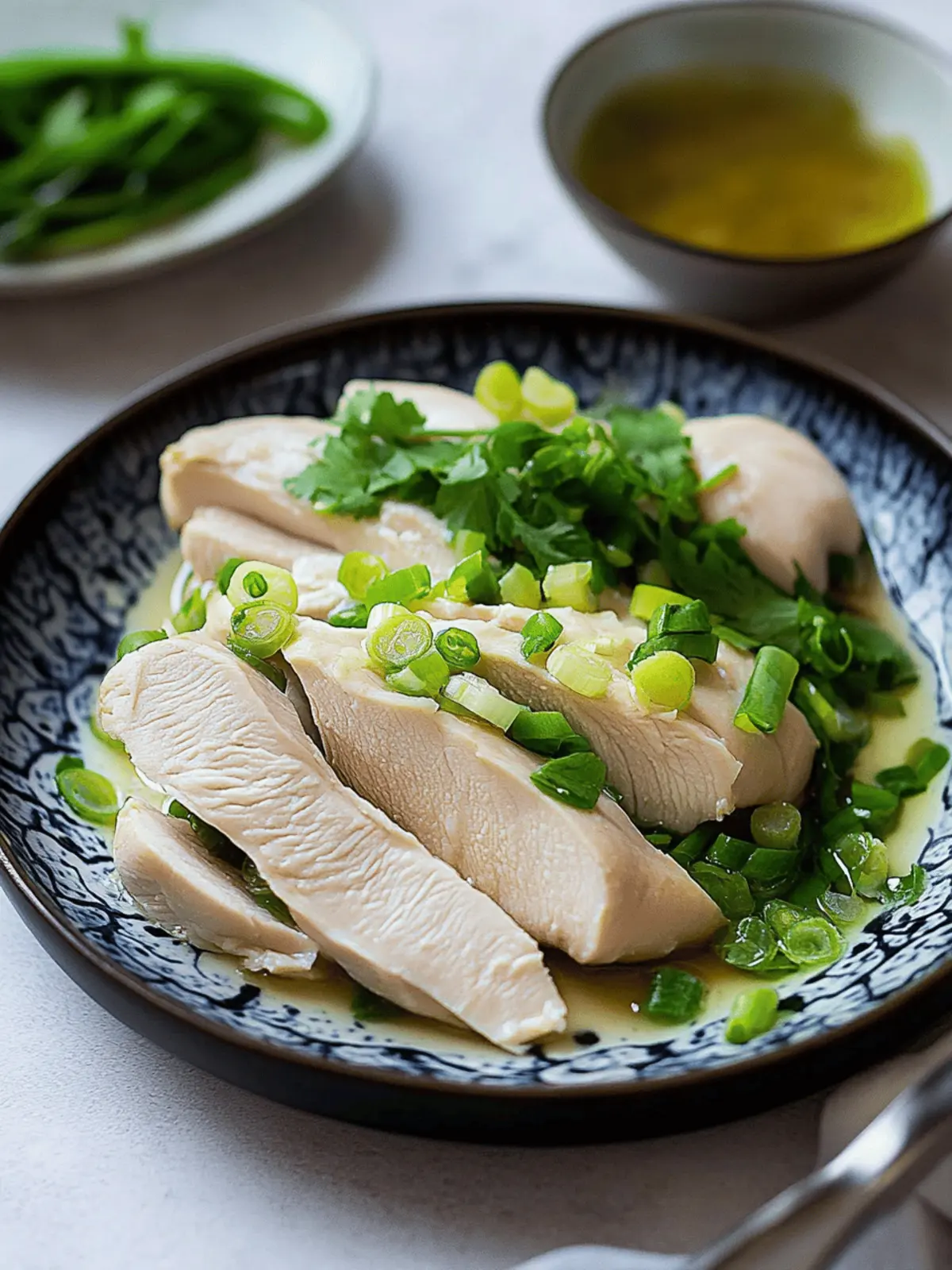 Poached Chicken with Ginger Scallion Sauce