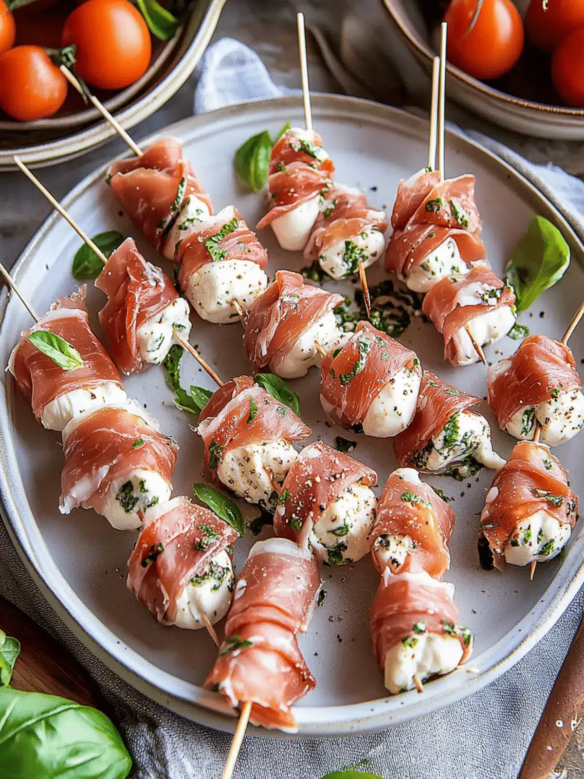 Irresistible Prosciutto Wrapped Mozzarella Bites Recipe 3 Prosciutto Wrapped Mozzarella Bites