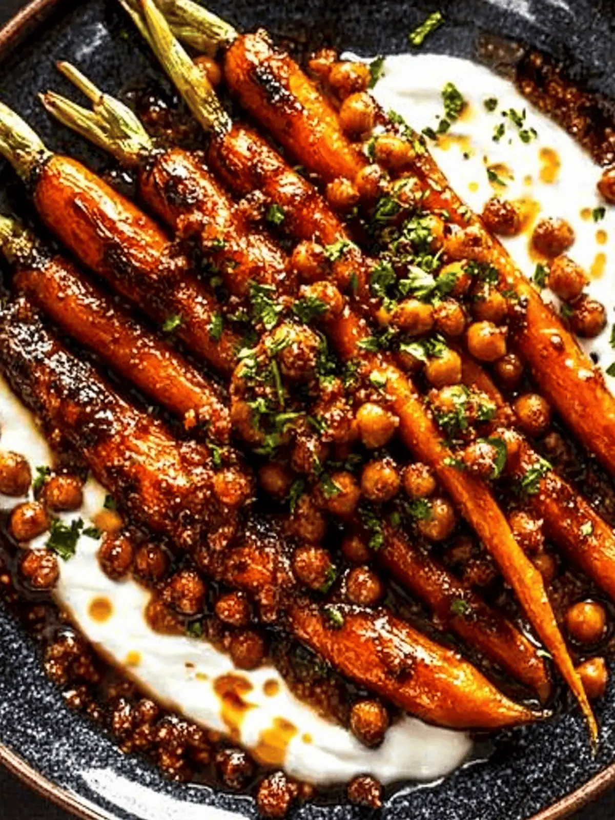 Spicy Maple Roast Carrots with Crispy Chickpeas Delight 5 Spicy maple roast carrots with crispy chickpeas and yogurt sauce