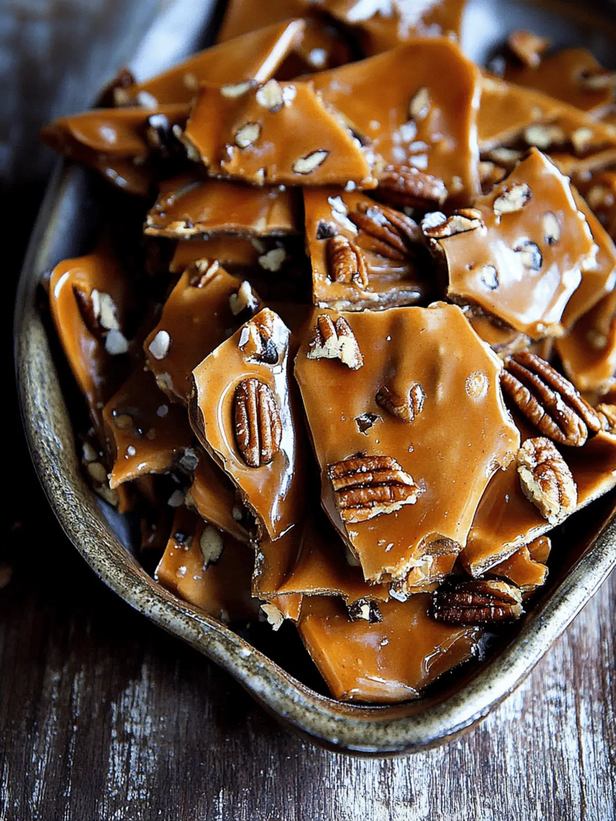 Salted Bourbon Pecan Brittle