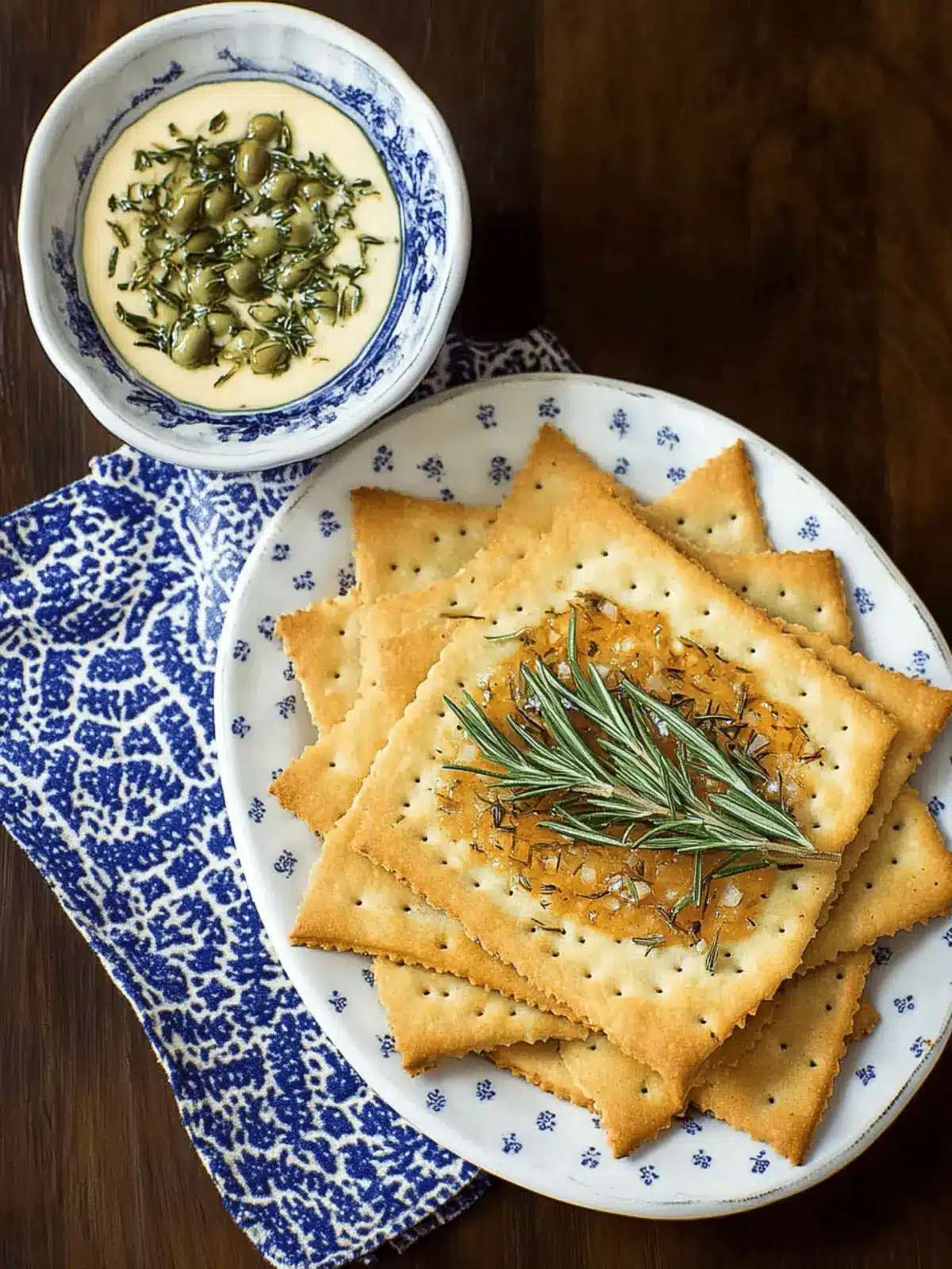 Olive Oil Rosemary Crackers