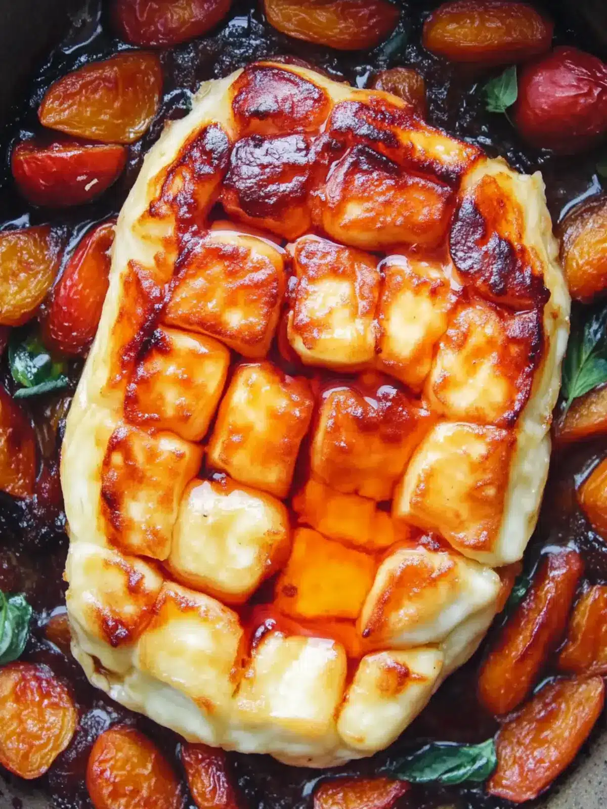 Baked Whole Halloumi with Apricots and Honey: A Sweet Twist 2 Baked Whole Halloumi with Apricots and Honey