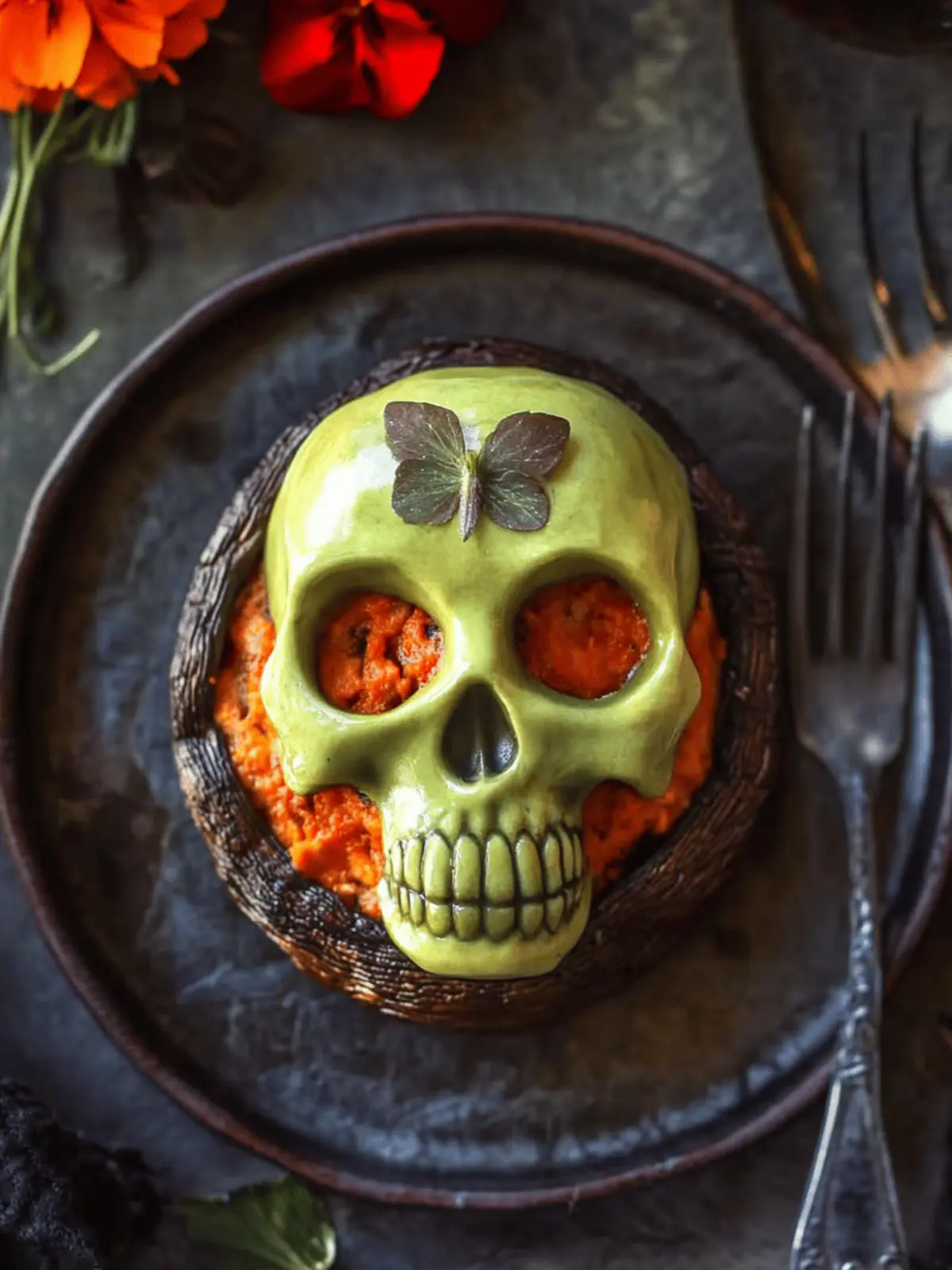Skull Stuffed Portobellos