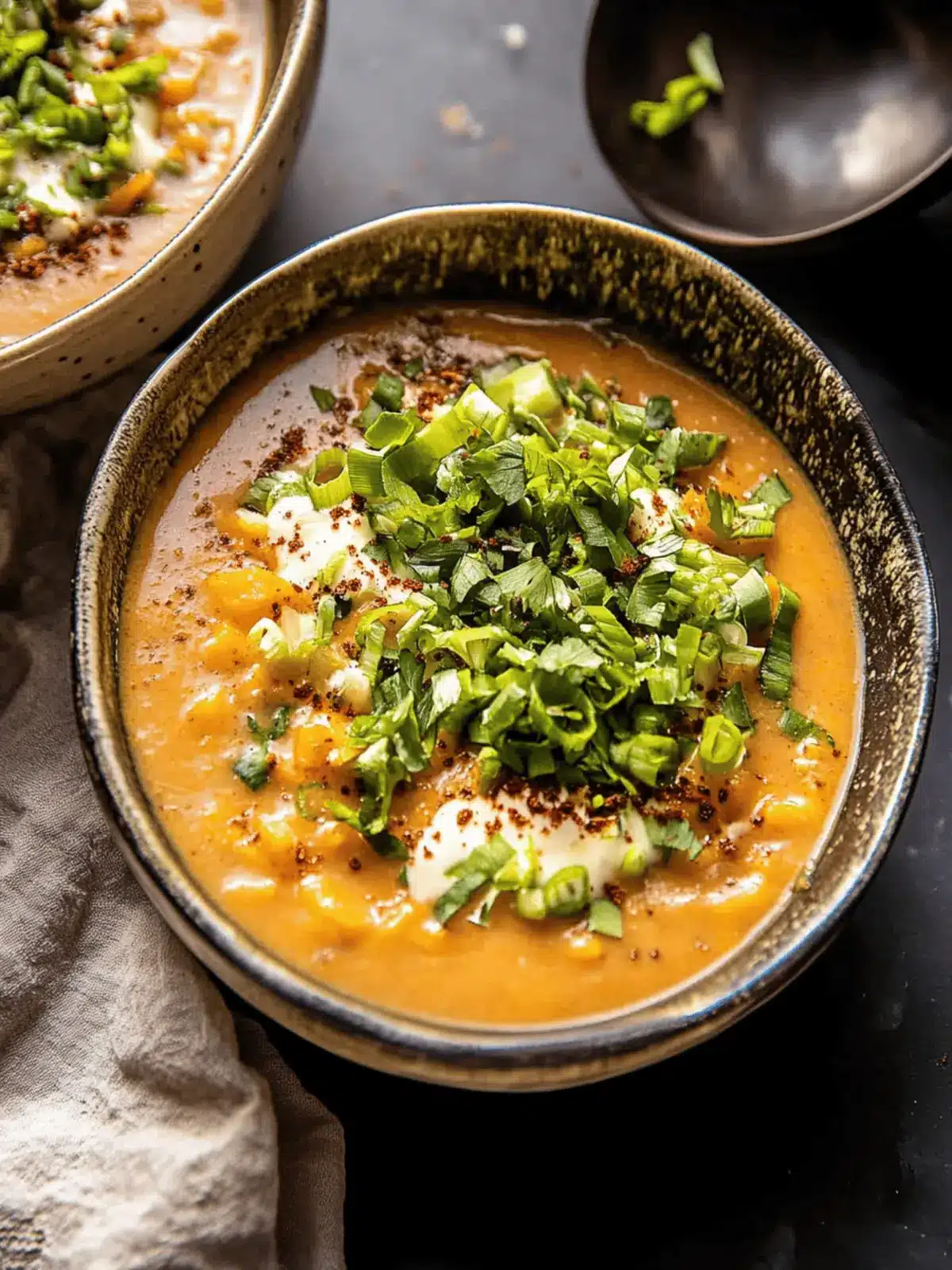 Baked Chipotle Cheddar Sweet Potato Chowder