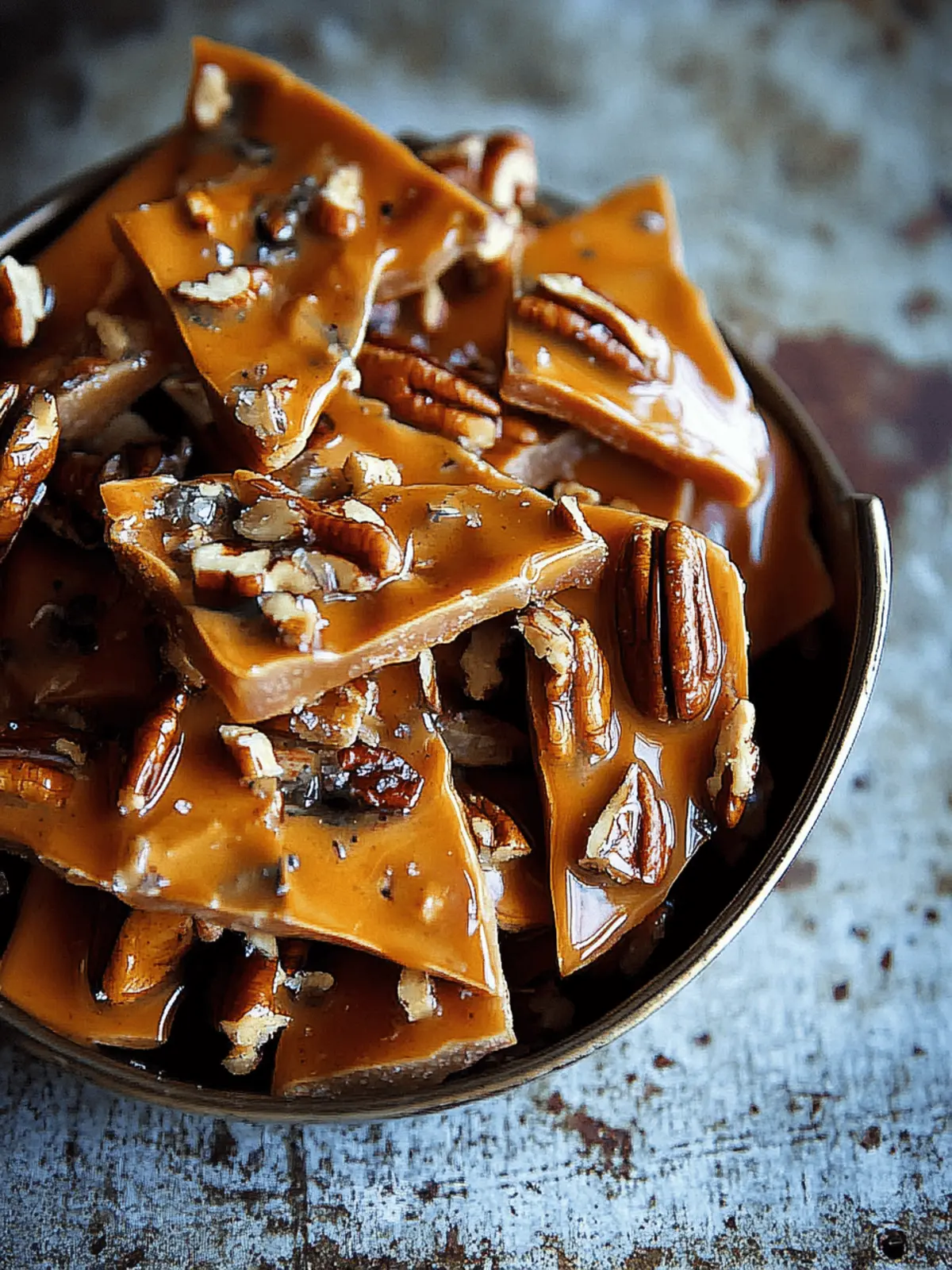 Salted Bourbon Pecan Brittle