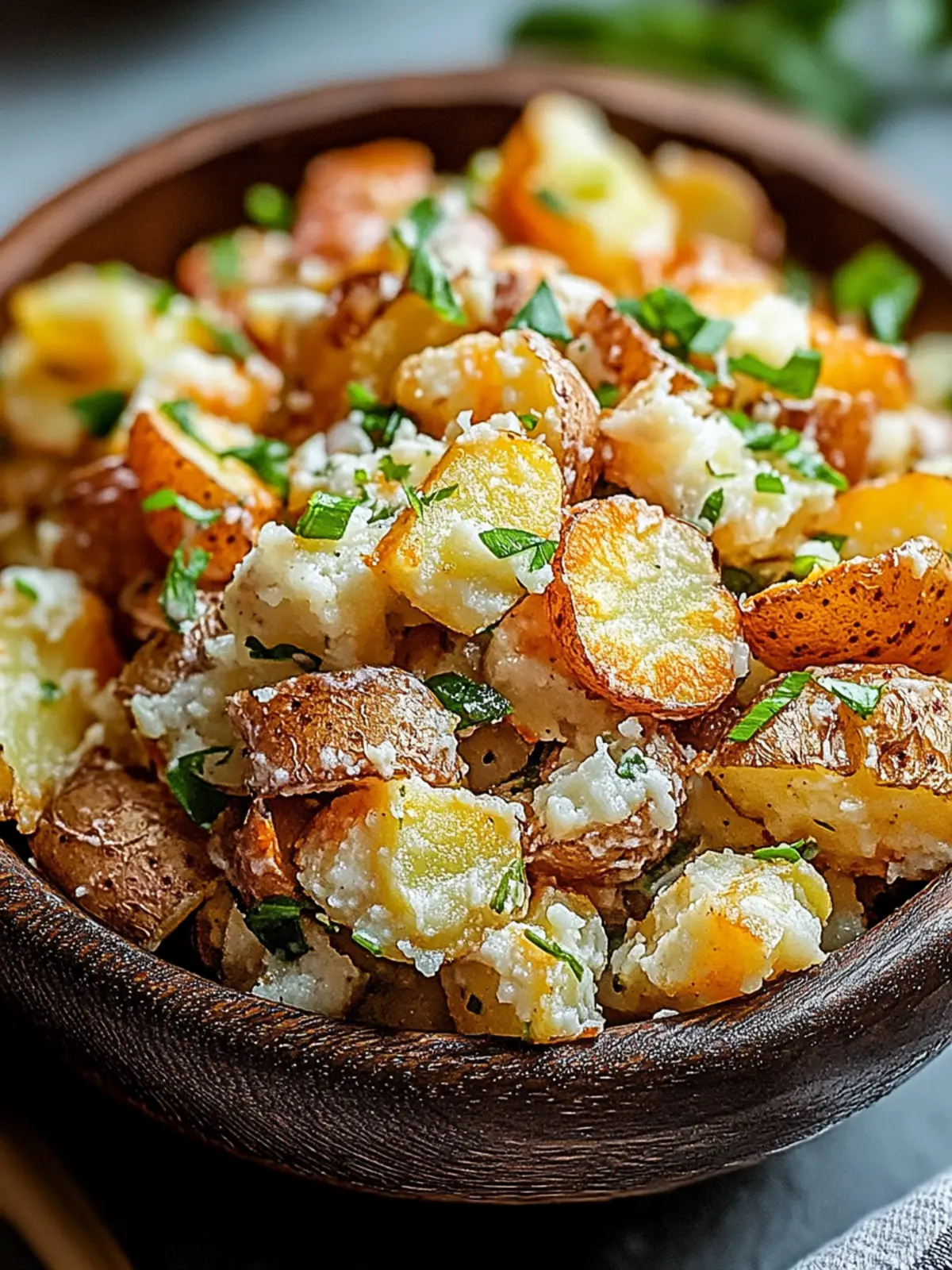 Crispy Smashed Potato Salad