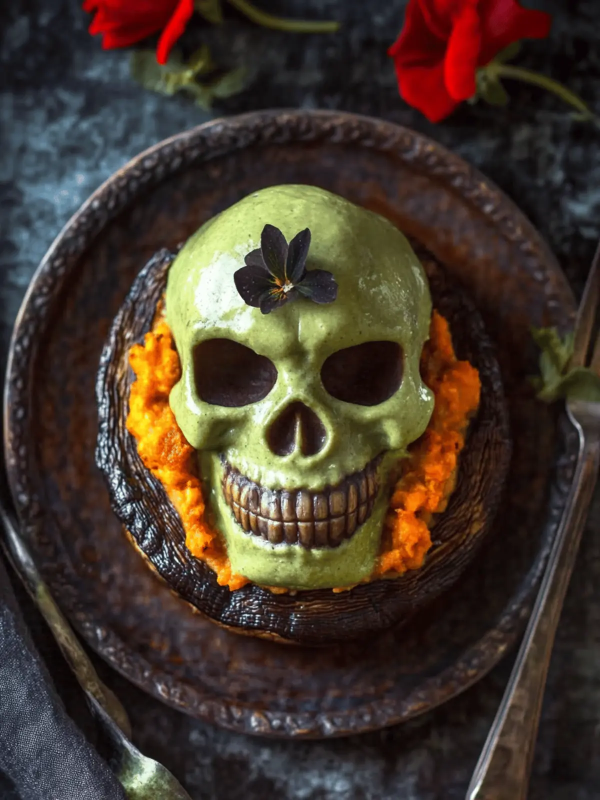 Skull Stuffed Portobellos