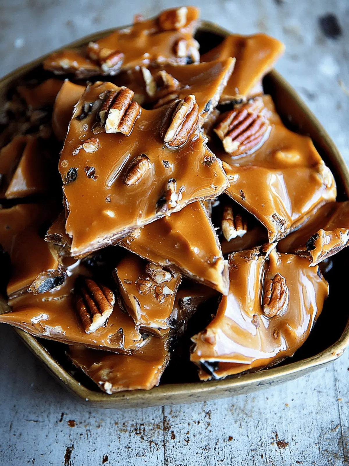 Salted Bourbon Pecan Brittle