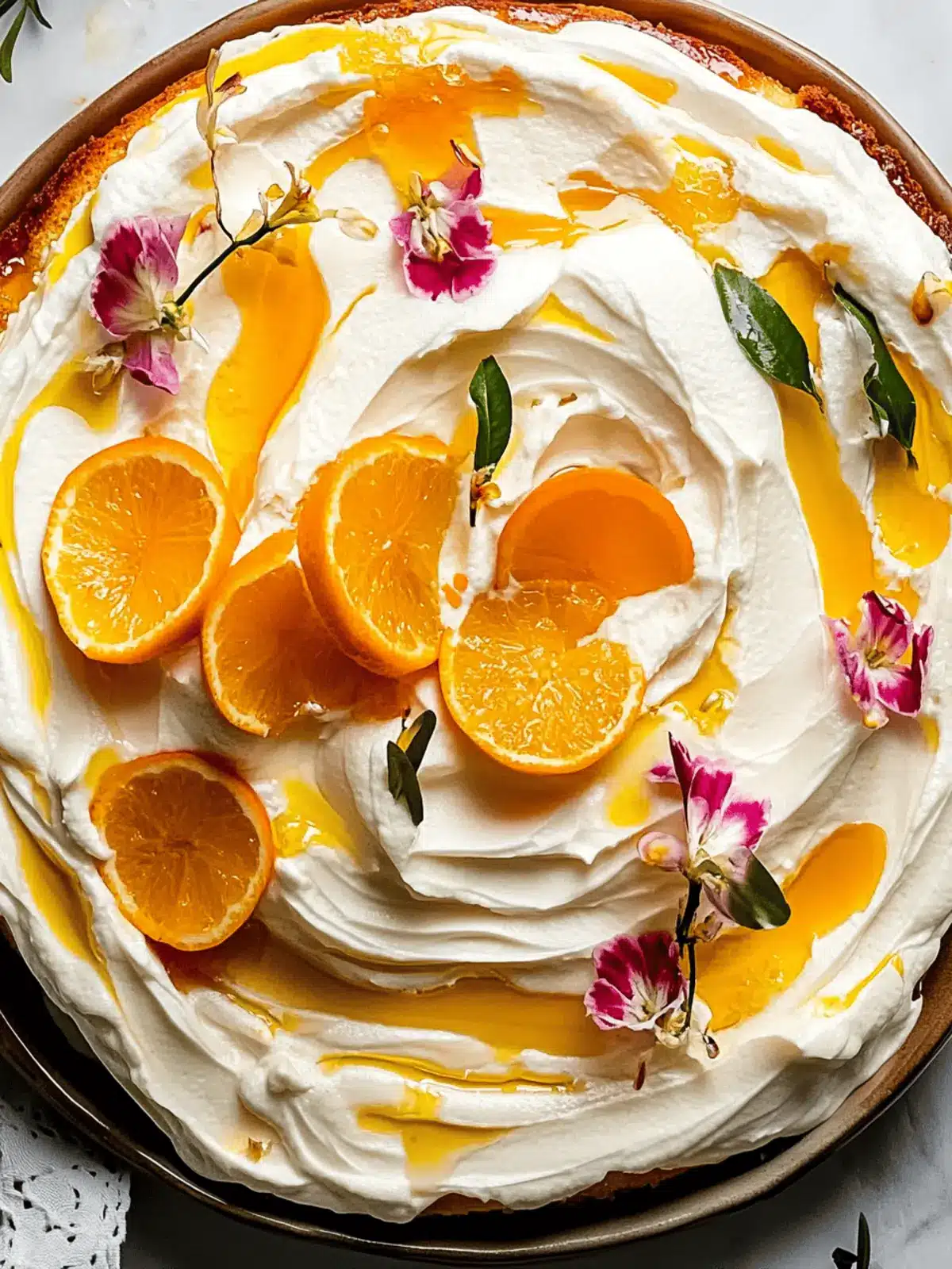 Citrus Olive Oil Cake Topped with Citrus Cream Bliss 2 Citrus Olive Oil Cake Topped with a Citrus Cream