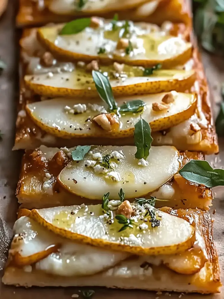 Pear and Gorgonzola Flatbread