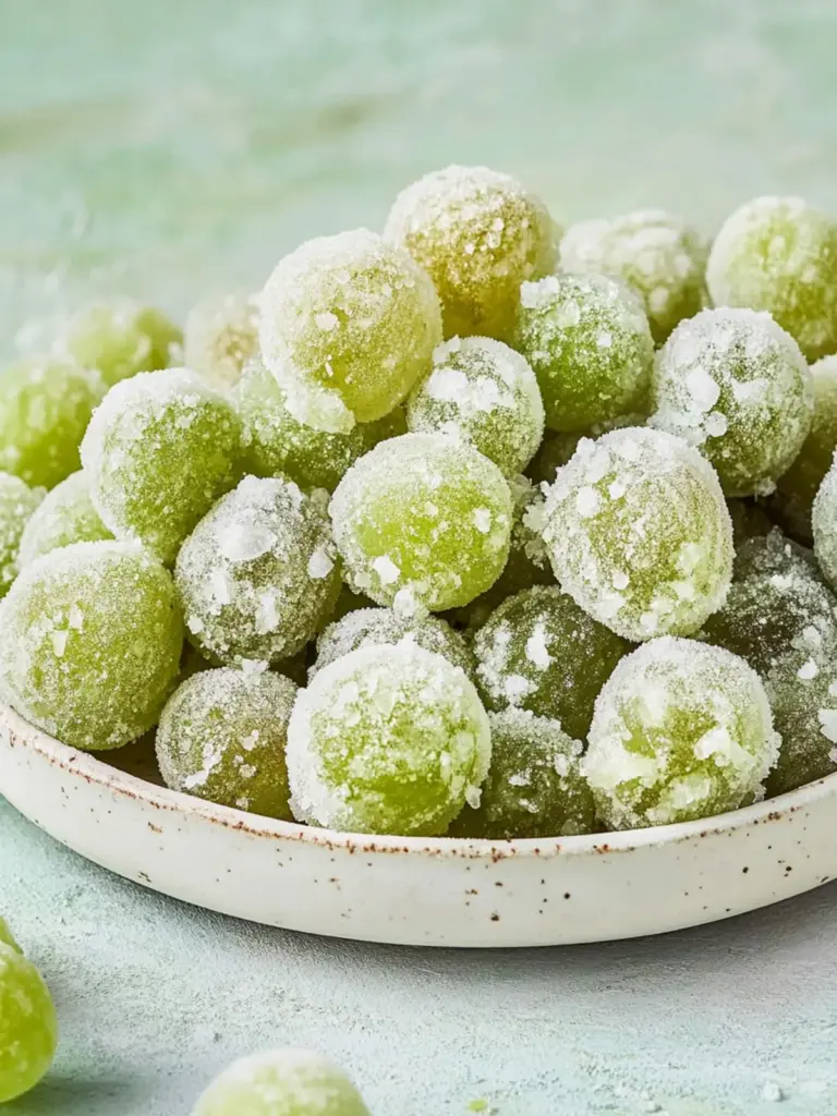Healthy Sour Candied Frozen Grapes