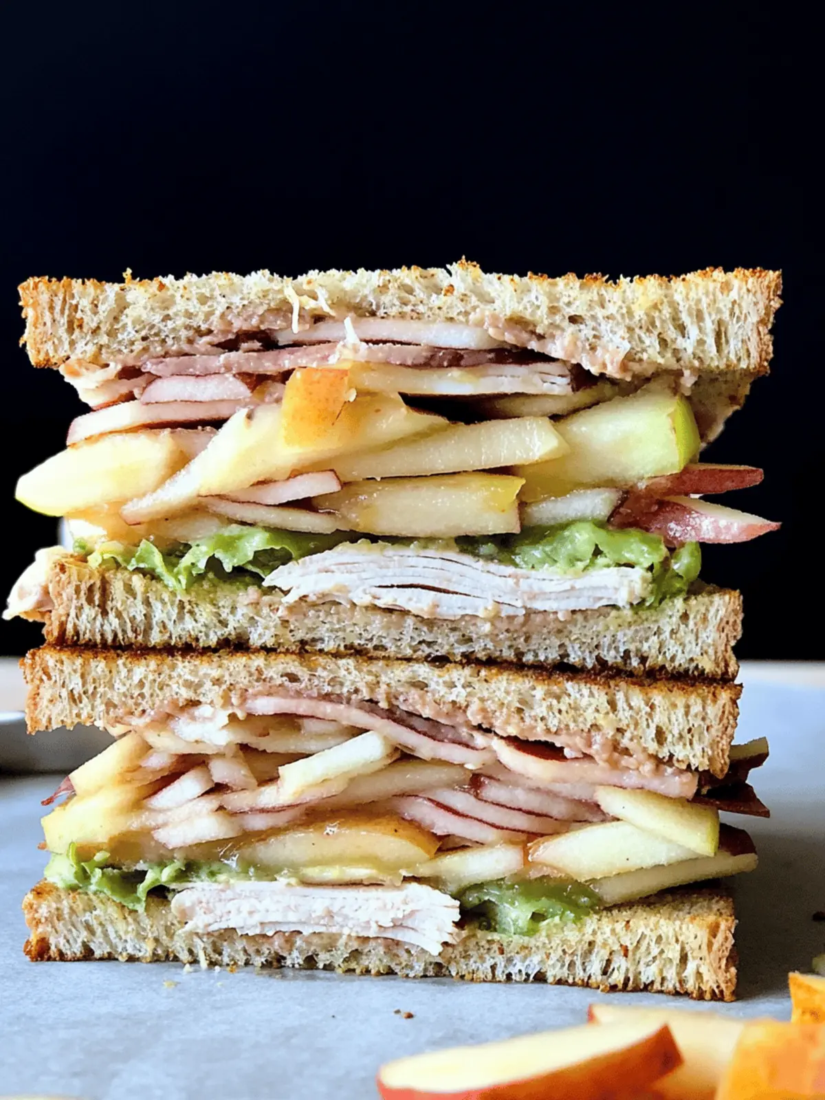 Turkey Apple Cheddar Sandwich