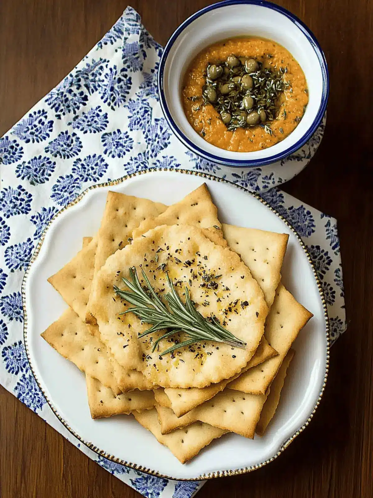 Olive Oil Rosemary Crackers