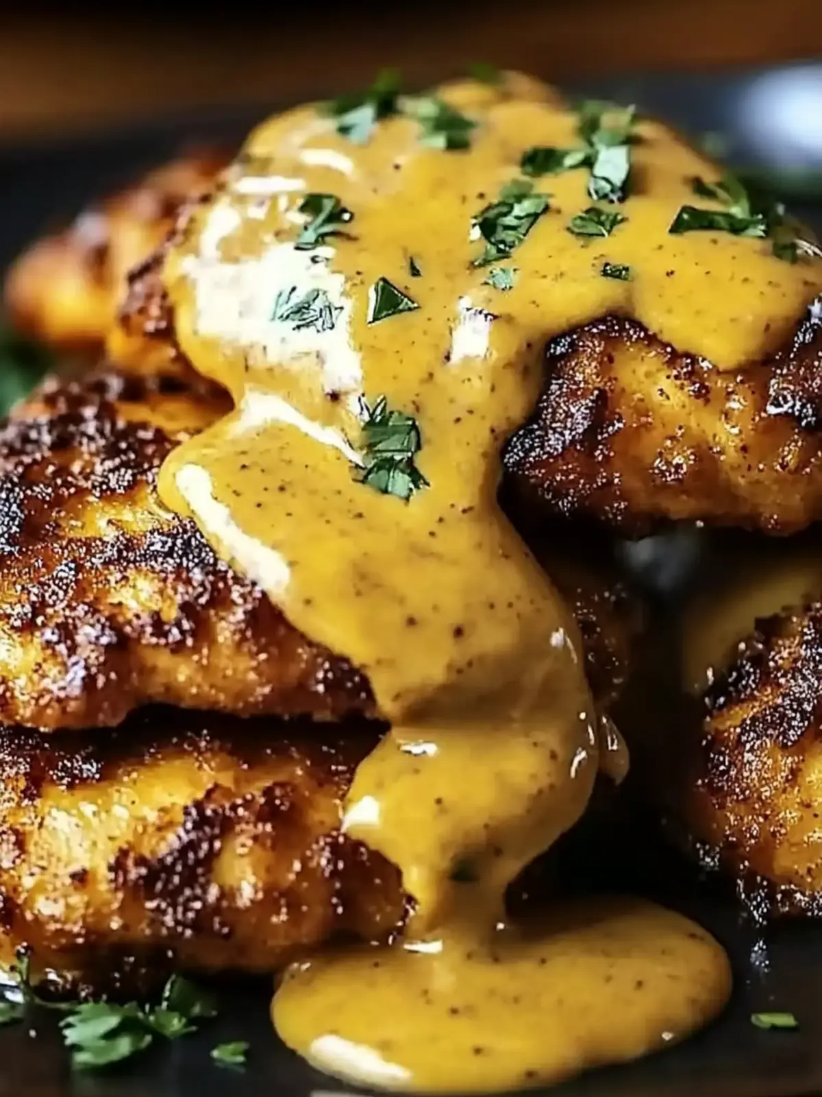 Crispy Pretzel Chicken with Mustard-Cheddar Sauce Magic 3 Pretzel Chicken with Mustard-Cheddar Sauce