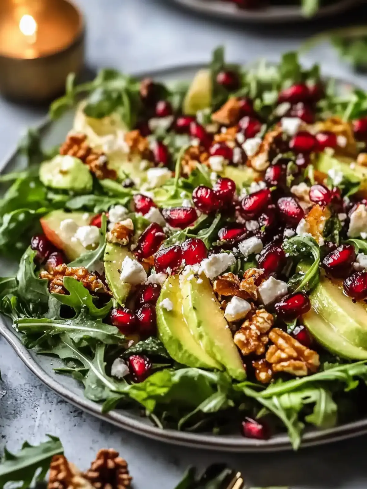 Pomegranate Christmas Salad with Honey Mustard Magic 4 Pomegranate Christmas Salad with Honey Mustard Dressing