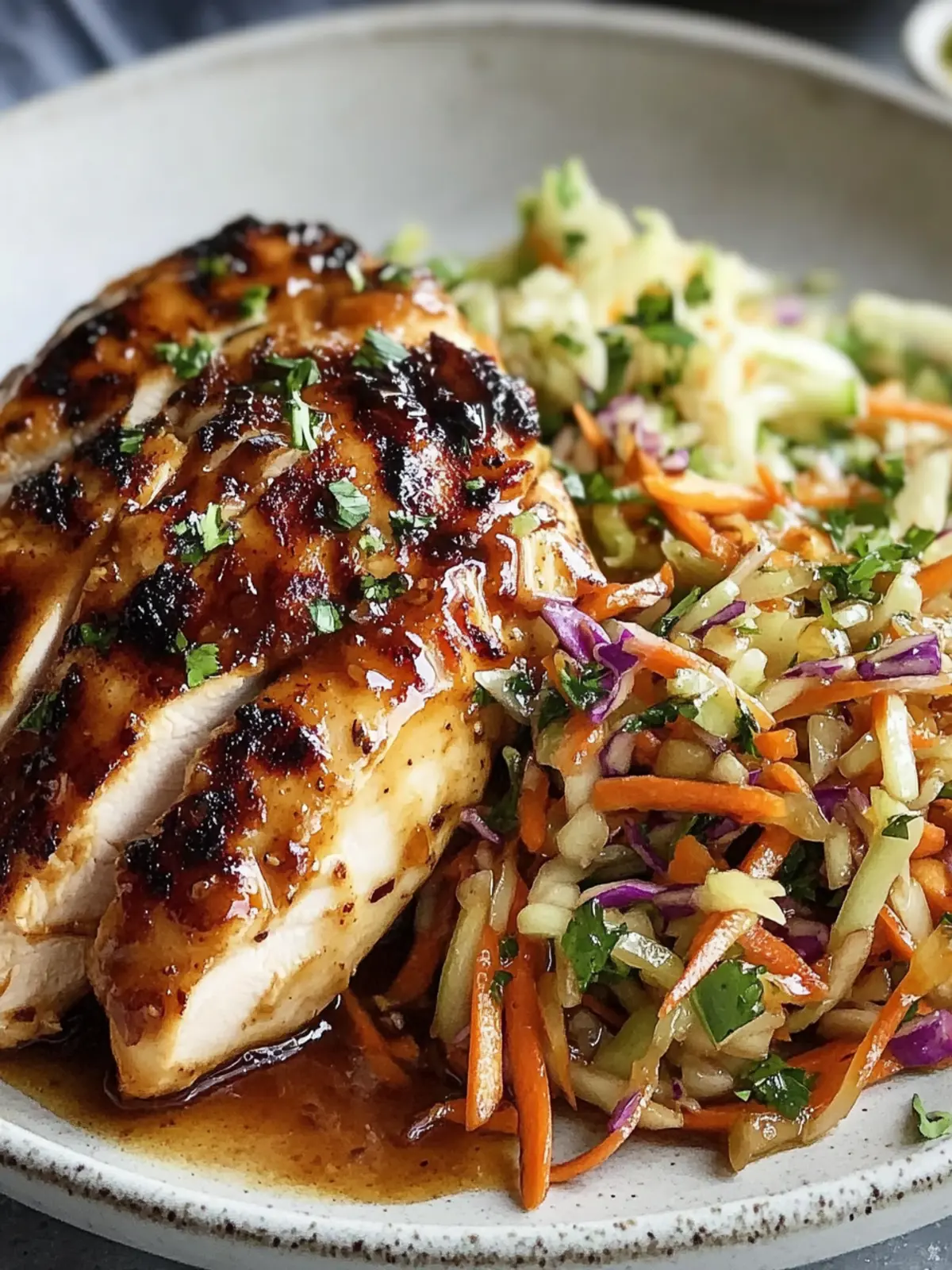 Sticky Apple Cider Chicken with Crisp Autumn Slaw Shines