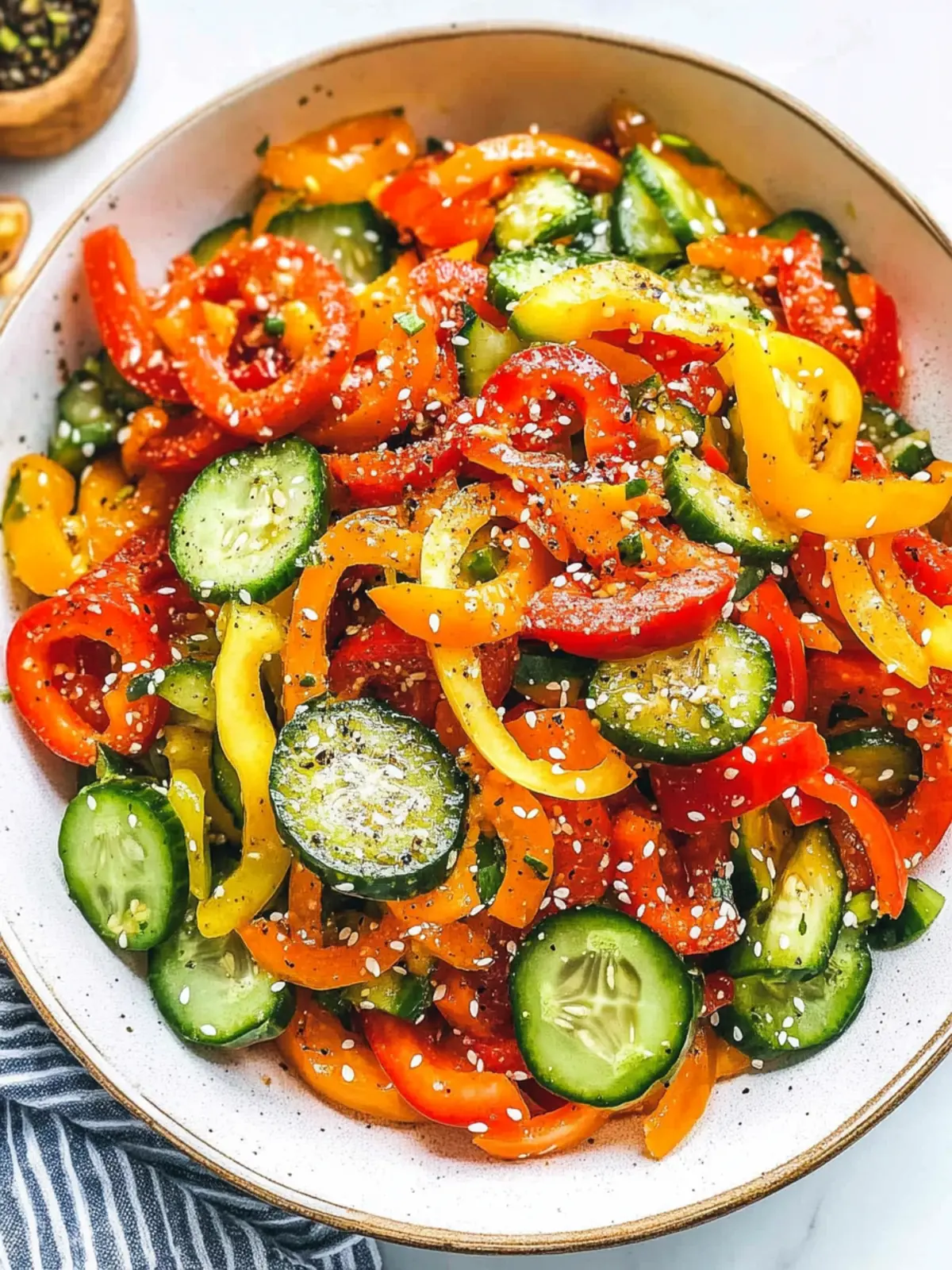 Viral Cucumber Pepper Salad