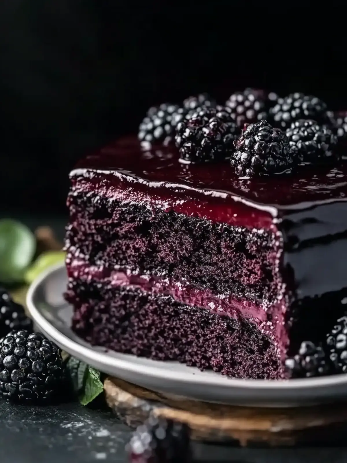 Indulge in Black Velvet Cake with Blackberry Compote Delight 3 Black Velvet Cake with Blackberry Compote
