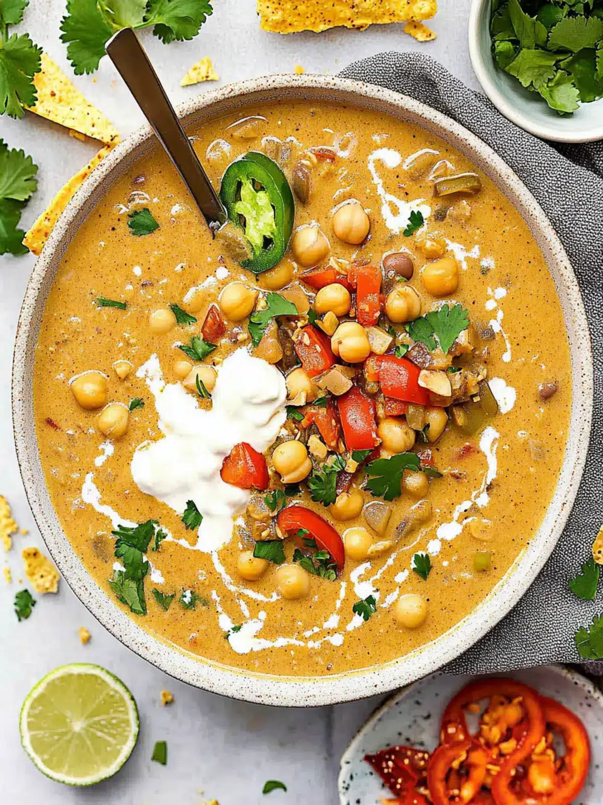 Cozy Up with Vegan White Chickpea Chili That's Bursting with Flavor 2 Vegan White Chickpea Chili
